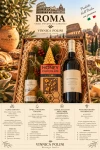 Włoski zestaw prezentowy z winem, oliwą, czekoladą i świecą – ROMA